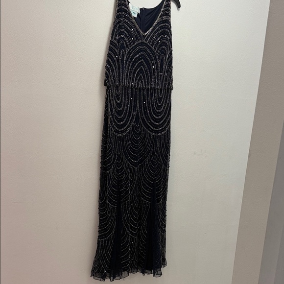 Camille La Vie Dresses & Skirts - Camille La Vie Black and Silver Beaded Maxi Dress